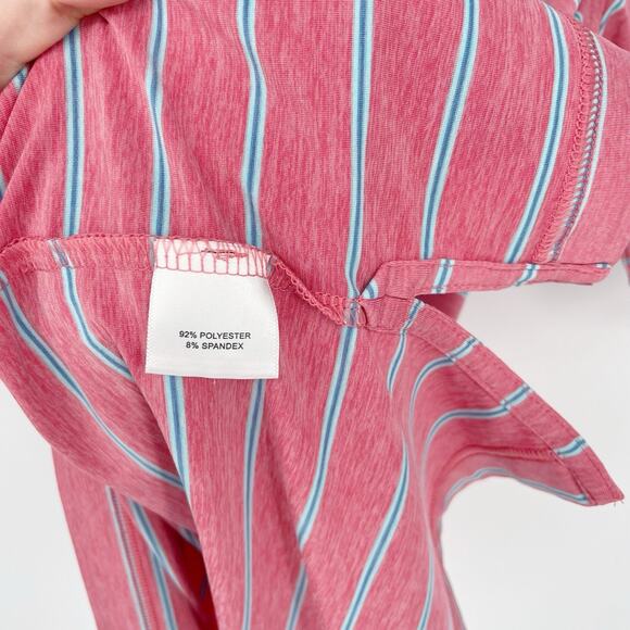 Peter Millar Summer Comfort Polo Shirt Mens XL White Rose 1899 Pink Striped Golf - Picture 6 of 6